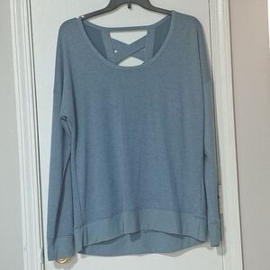 Women's Blue Long Sleeve Top